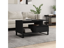 Vidaxl Mesa De Centro 90x49x45 Cm Derivados De Madeira Preto
