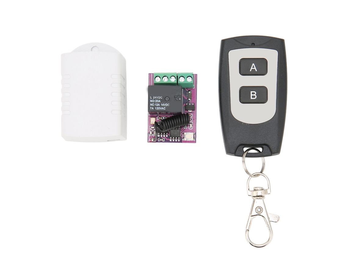 Interruptor de rele com controle remoto sem fio 20a mini 24v LAXISCREED