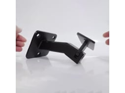 Conjunto De 3 Suportes Corrimão Ajustáveis Para Escadas Internas, Suporte Giratório Ferro Preto Com