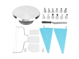 Ronjoe-kit De Decoração De Bolo 22 Peças Giratório 12 Polegadas Aço Inoxidável Liga De Alumínio