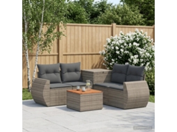 Vidaxl Conjunto De Sofás 6 Unid. Cinza E Cinza Escuro