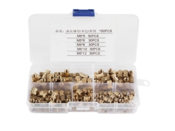 Kit Com 150 Porcas Cilíndricas Serrilhadas M5 De Latão, Inserção