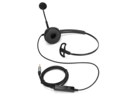 Fone De Ouvido Mono Para Telefone Com Controle De Volume E Microfone, Plug 3.5mm Para Smartphone Tablet Empresarial