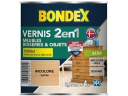 Verniz Para Madeira Interior E Exterior Acetinado Incolor 0,25l Bondex