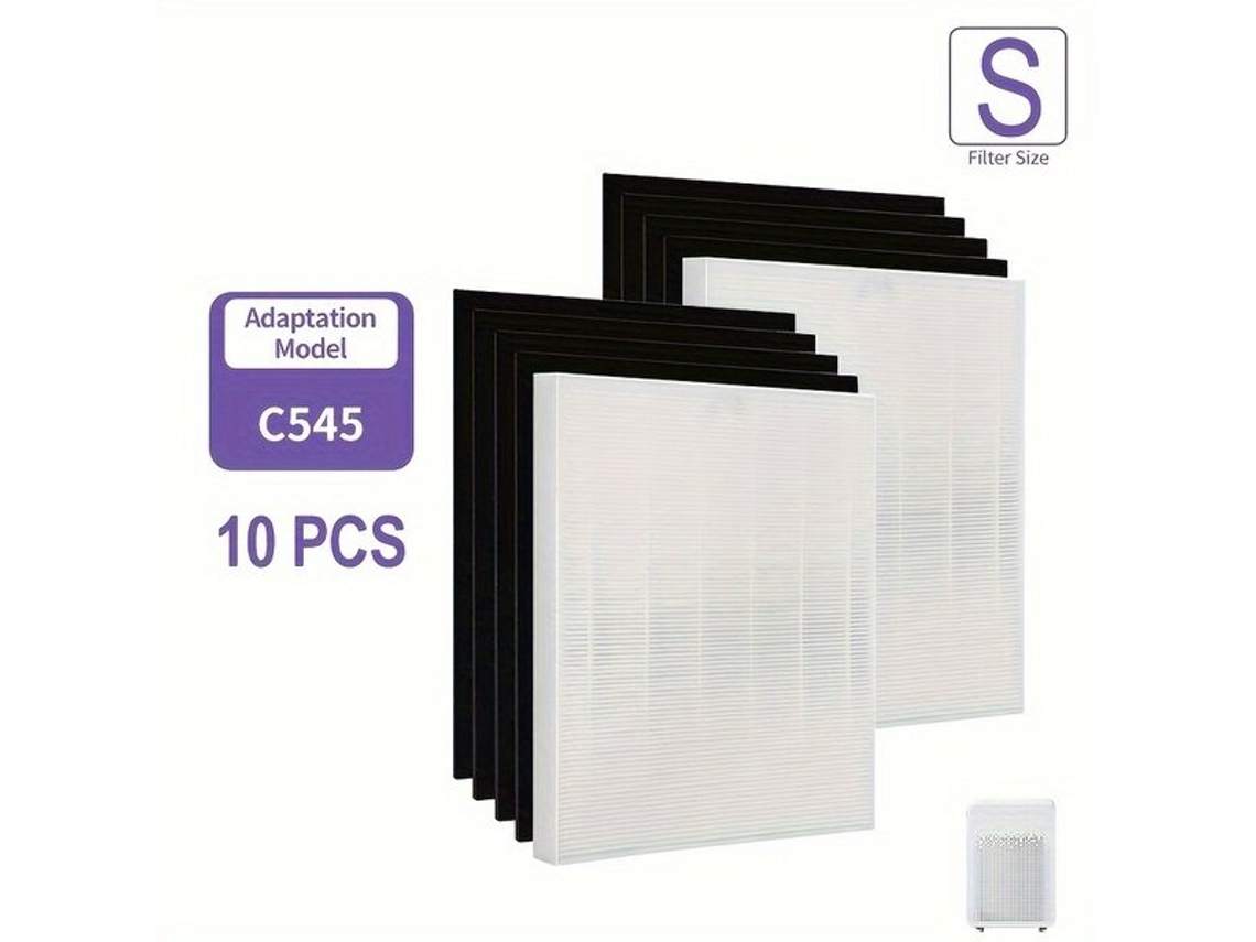 Lurelia Pack 10 Filtros C545 Para Winix, Hepa E Carbono De Substituição