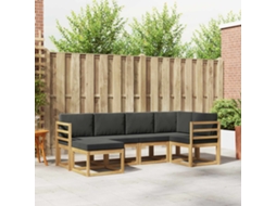 Vidaxl Conjunto De Sofás Para Exterior 6 Unid. Branco E Antracite