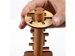 Mali brinquedo de Madeira Chave de Quebra cabeça Kong Ming Lock Educativo para Crianças e Adultos