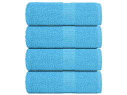 Vidaxl Toalhas De Bidé Frogn 4 Pcs 30x50 Cm 360 G/m² Turquesa