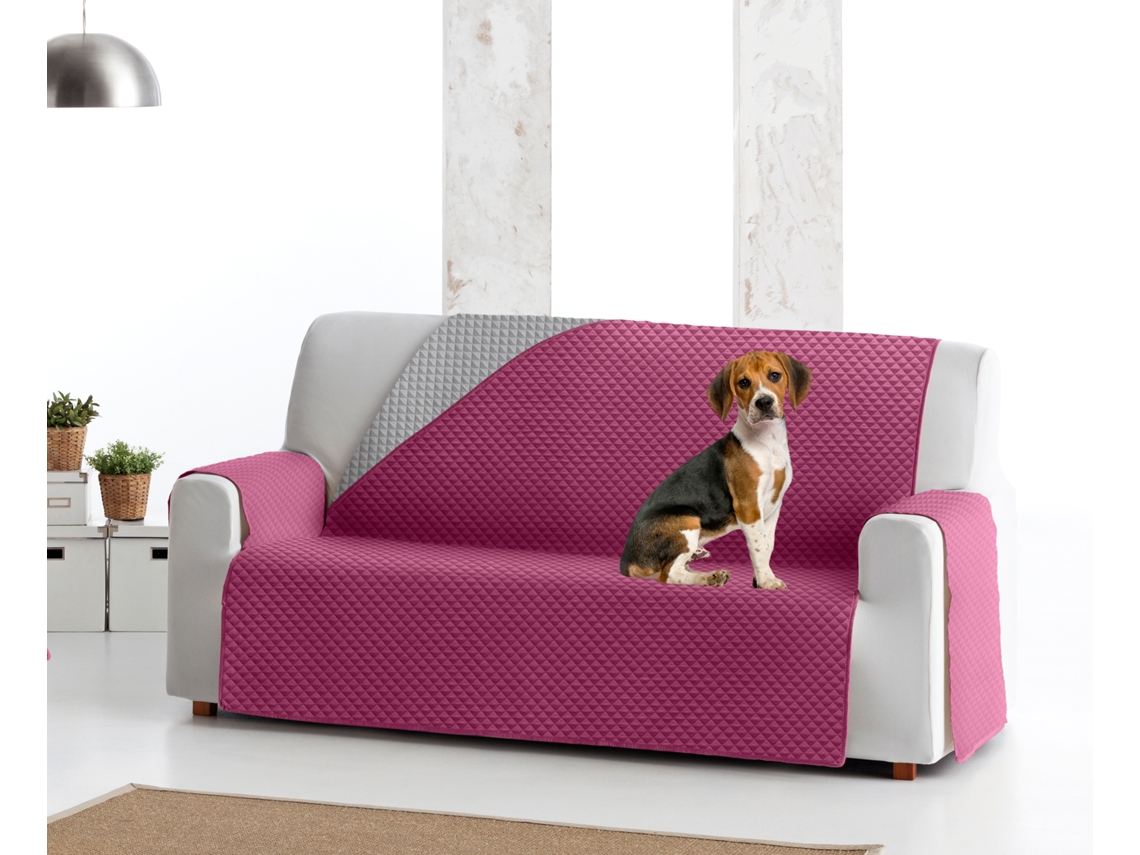 Capa tecido Acolchoado Reversível para Poltrona Elena (55 cm - Violeta / Cinzento)