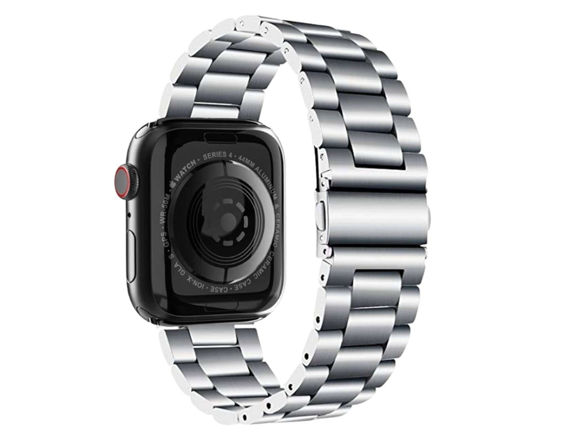 Bracelete Aço Inoxidável Adaptável Prateado para Apple Watch Series 5 40Mm