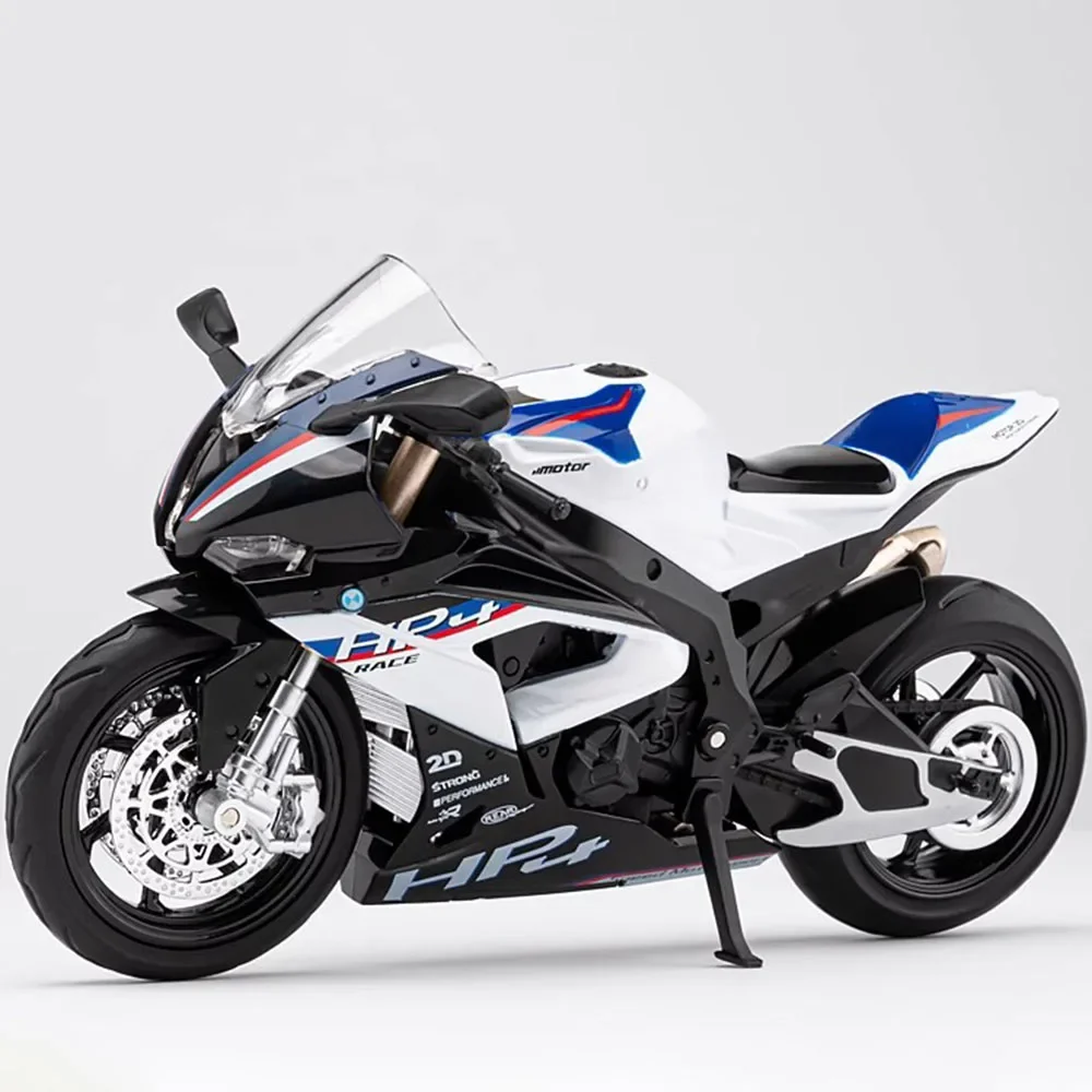 (branco) Escala 1:12 - Miniatura De Motocicleta Hp - Modelo De Carro - Fundição Sob Pressão - Modelo Em Miniatura