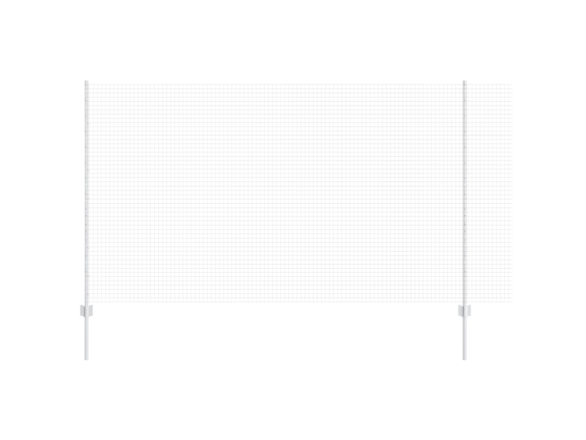 Conjunto 1 Cerca Externa Vidaxl Prateado Aço (25 X 1,4 M)