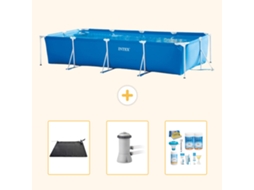 Piscina com Estrutura Retangular 450x220x84 Cm 4 peças S22362 INTEX