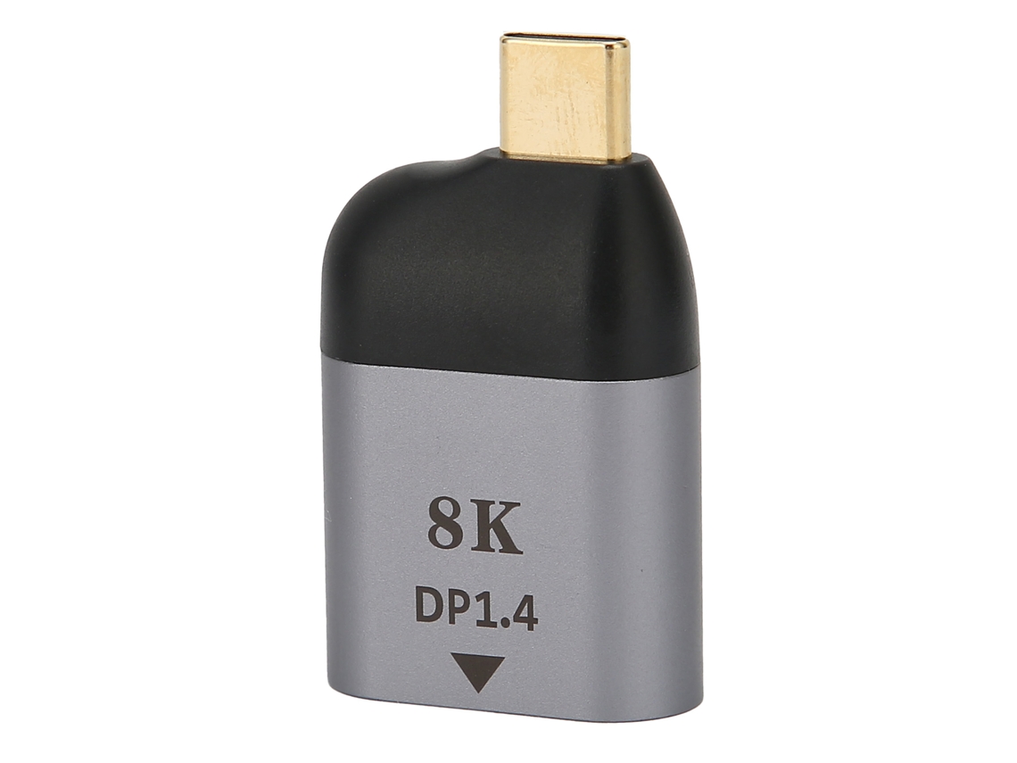 Adaptador Type C Macho para DP Mini, 8k 60hz, Compatível com Windows Android