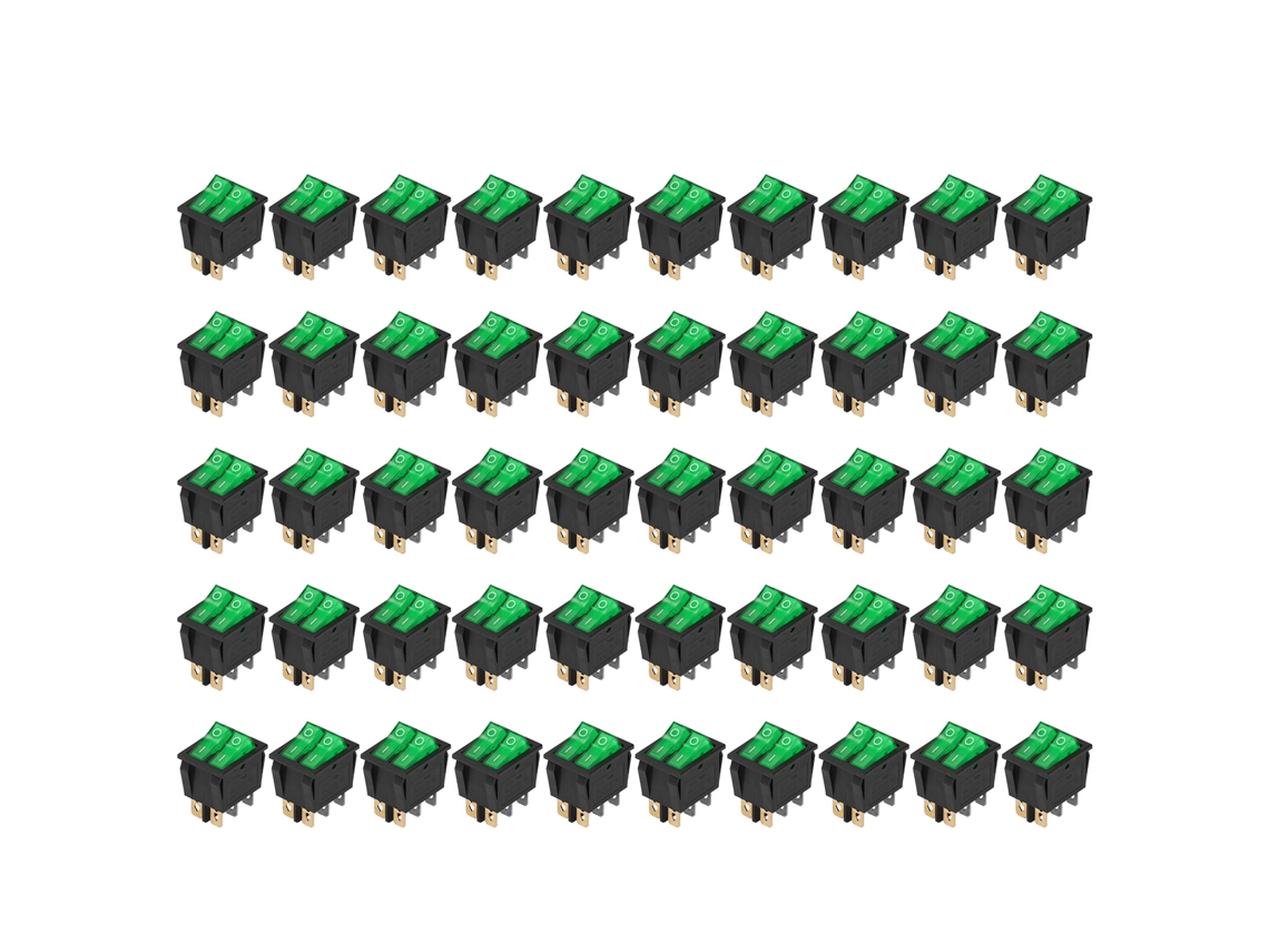 Laxiscreed Interruptor Marine Com Iluminação, 6 Pinos E 2 Posições Para Uso Náutico