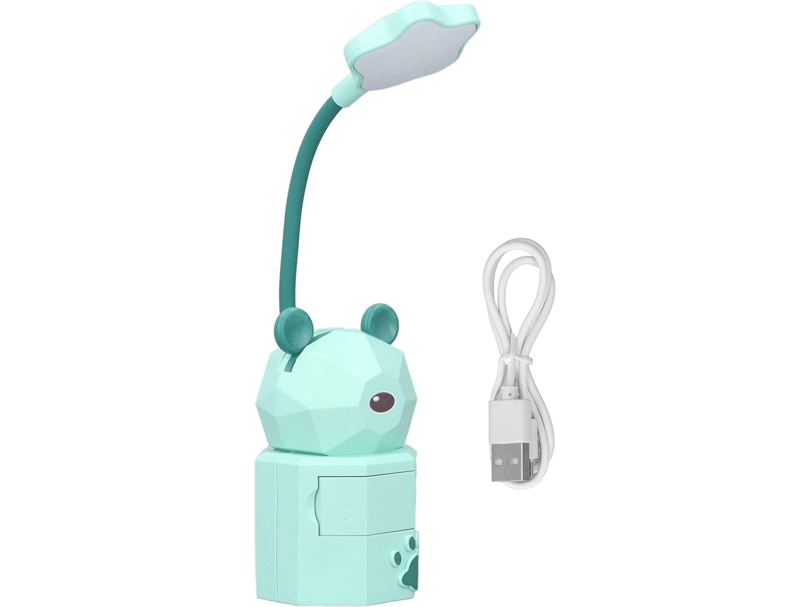 Luminária De Mesa Infantil Com Design Desenho Animado, Leds, Ideal Para Leitura De Livros, Haste Flexível Com Proteção