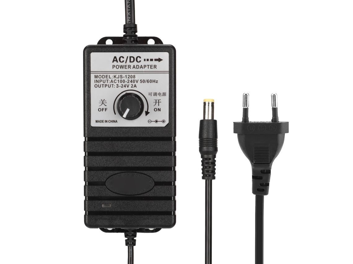 Adaptador de Energia EOOCOO Tensão e velocidade ajustáveis 100-240v com plugue Eu