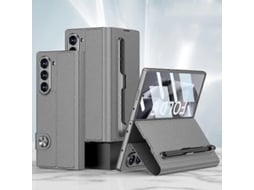 Capa De Couro Flip Integrada Gkk Com Compartimento Para Caneta, Caneta Stylus Não Incluída Para Samsung Galaxy Z Fold6