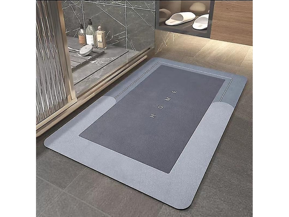 Tapete Absorbente De Piso Para Baño Cocina, Antideslizante, Secado Rápido, Fácil De Limpiar, Pvc+ Terciopelo Técnico, 40x60/50x80cm