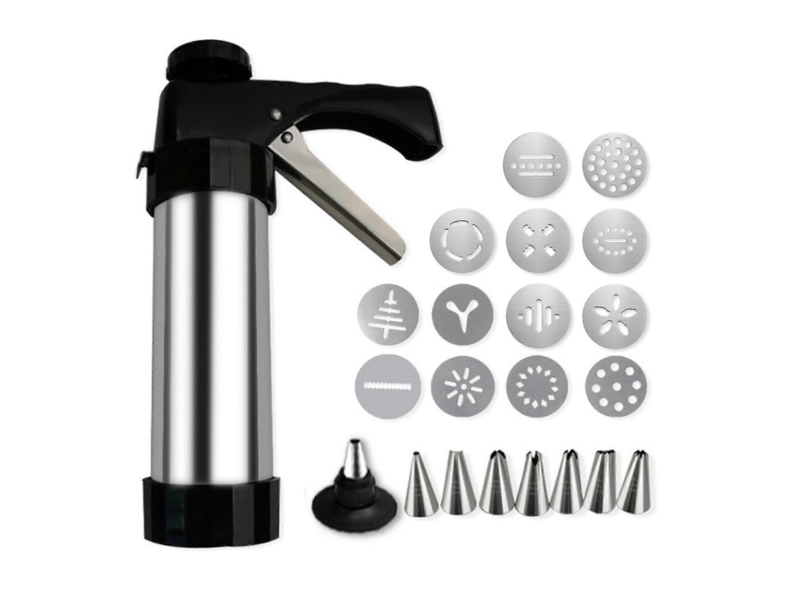 Kit Pistola De Prensa Para Biscoitos Em Aço Inox Para Fazer Biscoitos E Decorar Bolos Com Glacê Nostalgia88