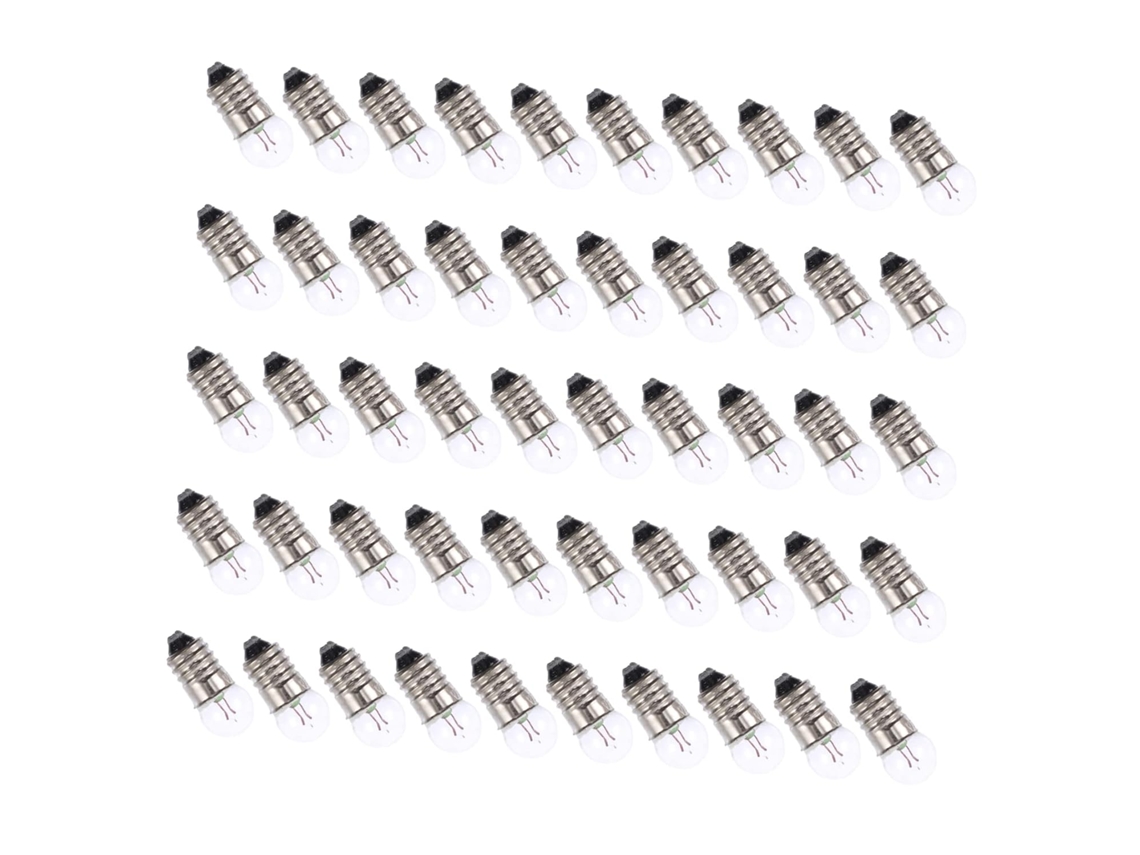 50 Mini Lâmpadas de Rosca para Experimentos Científicos, Materiais Didáticos de Física SFUSHOS