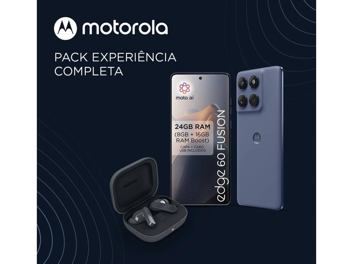 Pack Smartphone MOTOROLA Edge Fusion 60 (8 GB - 256 GB) + Auriculares Moto Buds (In Ear)