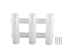 Suporte de Vara de Pesca 3 Tubos Abs Branco