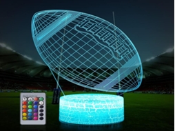 Luminária decorativa de LED Lurelia, com controle remoto e entrada USB, para quarto.