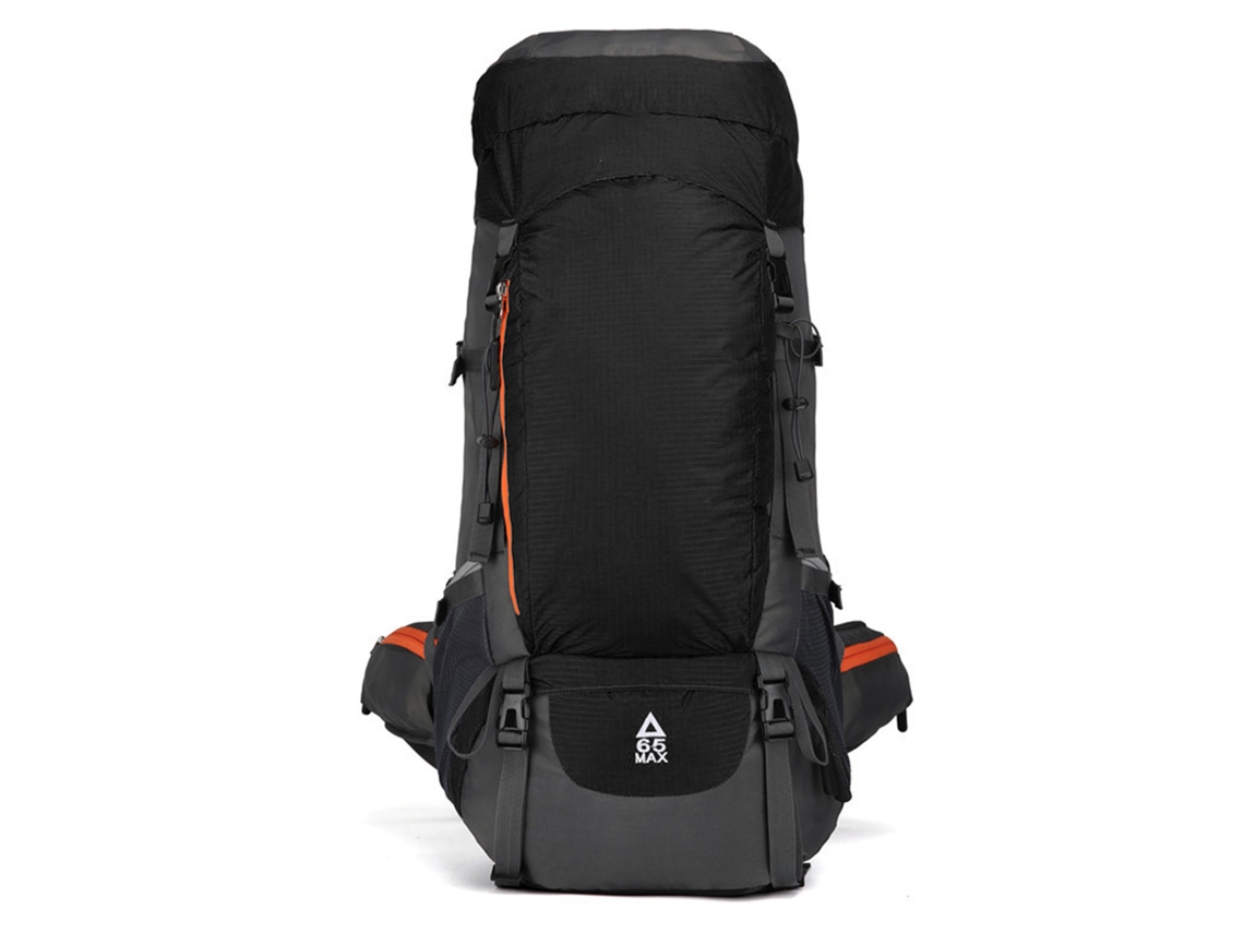 Mochila Em Tecido Oxford Respirável E Durável Com Fivela, Para Escalada, Trilhas E Camping, Capacidade De 65 Litros, Preta