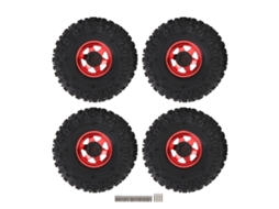 2026zentro-conjunto De 4 Pneus De Borracha Rc Crawler 1.9 Polegadas Com Jantes De Metal Para Redcat Axial Scx10