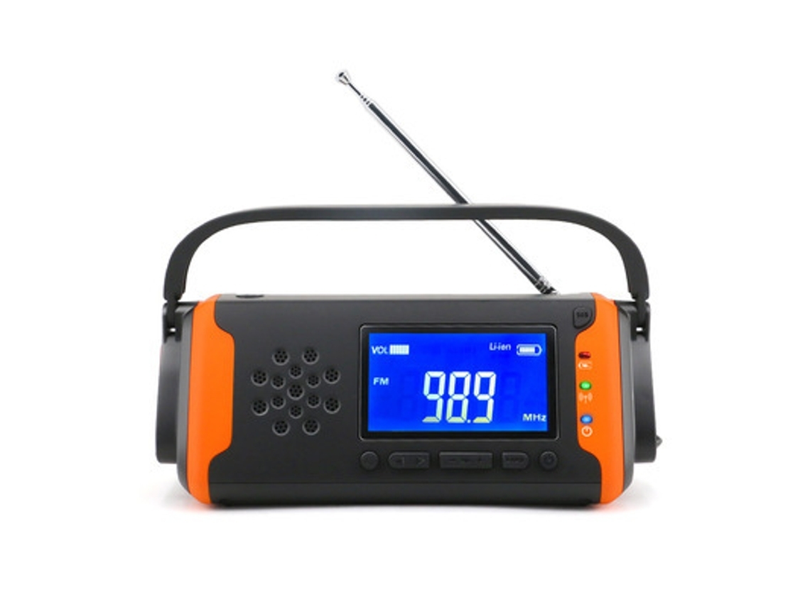 Radio Portatil HALINUIA Fonte Alimentacao Emergencia (LCD Digital - SOS - Bluetooth - Leitor Musica)