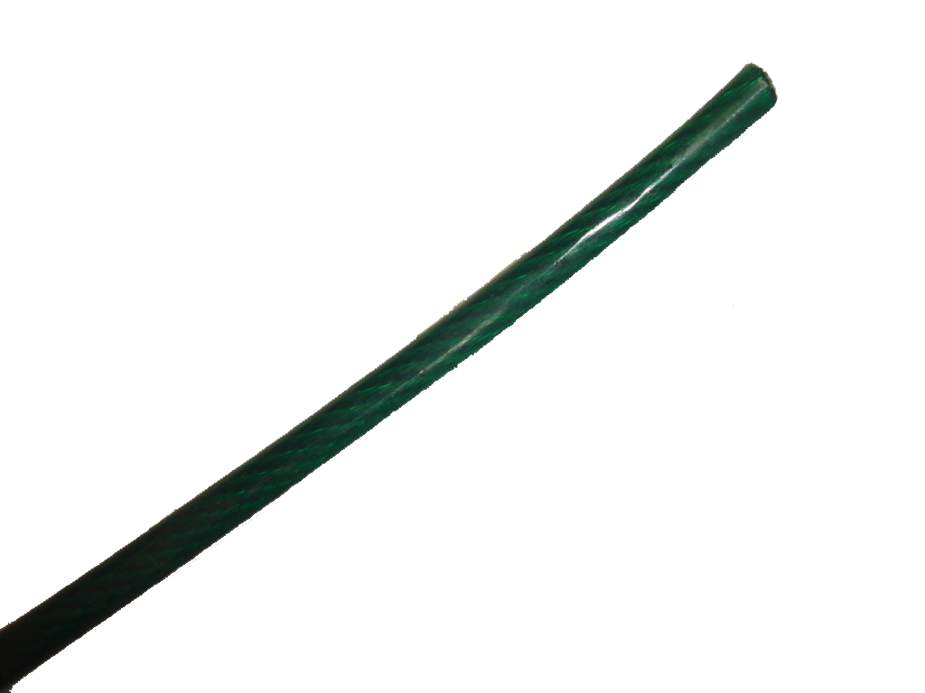 Cabo de Aço Revestido em Pvc Ø5 Mm – Verde-Escuro Transparente 1000 Metros MAILLE STORE