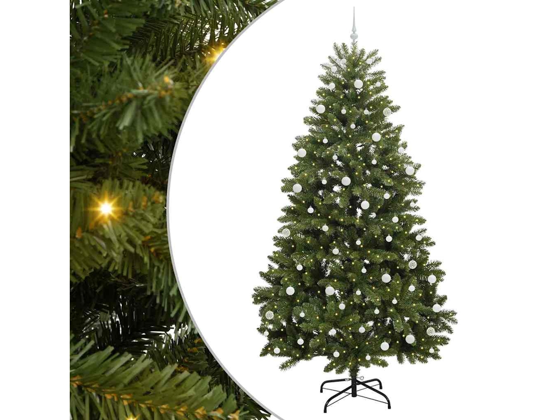 Árvore De Natal Artificial Articulada Com Base Vidaxl Verde Pvc (270 Cm)