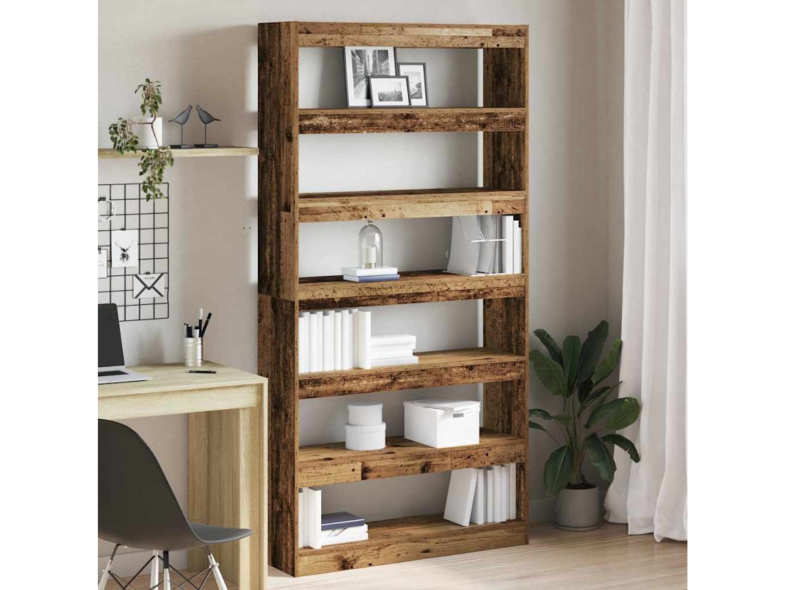 Vidaxl Gabinete De Livros 6 Níveis 100 X 30 X 198 Cm