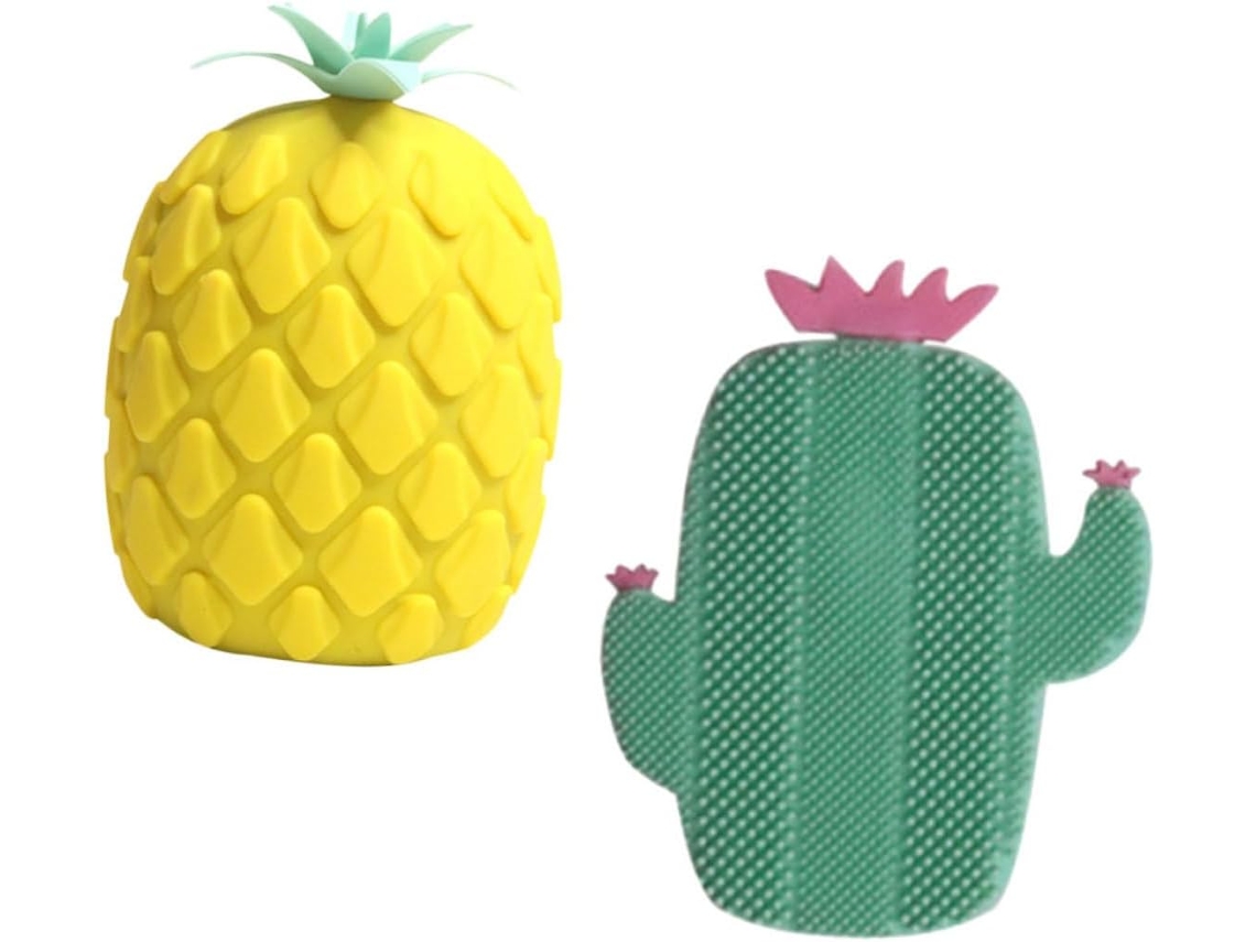 Conjunto Wooneky Com 2 Escovas De Silicone Para Banho, Esfoliação Facial, Massagem No Couro Cabeludo, Corpo E Rosto Cor