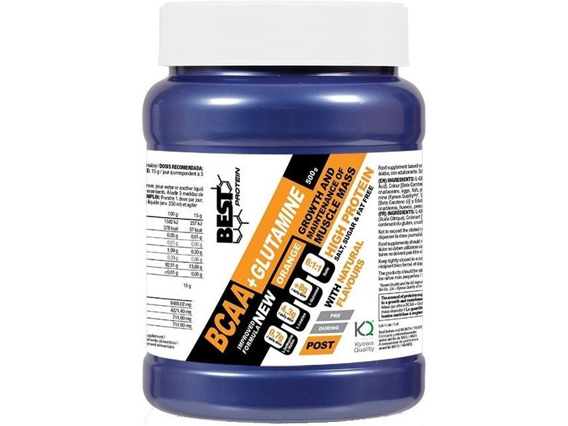 Proteína BEST PROTEIN Bcaa 6.1.1. (500 Gr  - Neutro)
