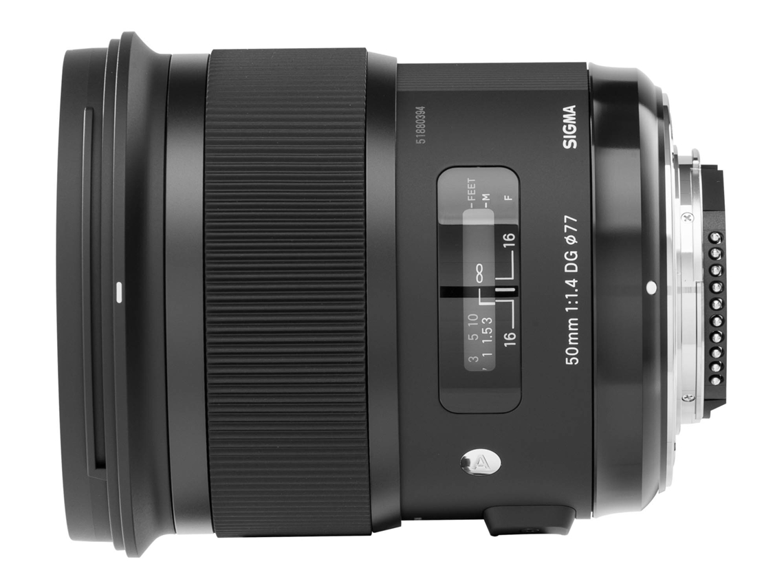 Objetiva SIGMA 50MM/1.4 (A) DG HSM   (Encaixe: Nikon F - Abertura: f/22 - f/1.4)