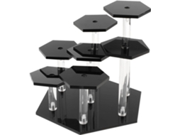 Suporte de Acrílico Multicamadas Imikeya, Exibição com Padrão Exclusivo para Decoração Interiores.
