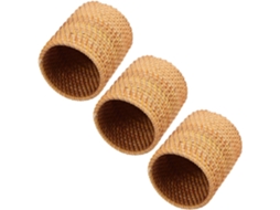 Conjunto de 3 Porta canetas Rattan Trançado À Mão, Peças, Organizador Mesa Elegante para Armazenamento Prático
