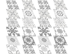 Conjunto De 24 Adesivos De Parede Em Pvc Prateado Para Azulejos De Cozinha.