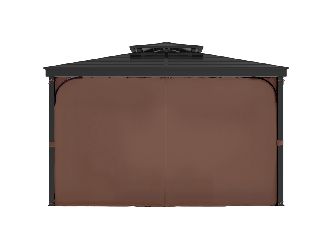 Cortinas Succebuy Para Gazebo Exterior 284 X 284 X 211 Cm, Cor Café