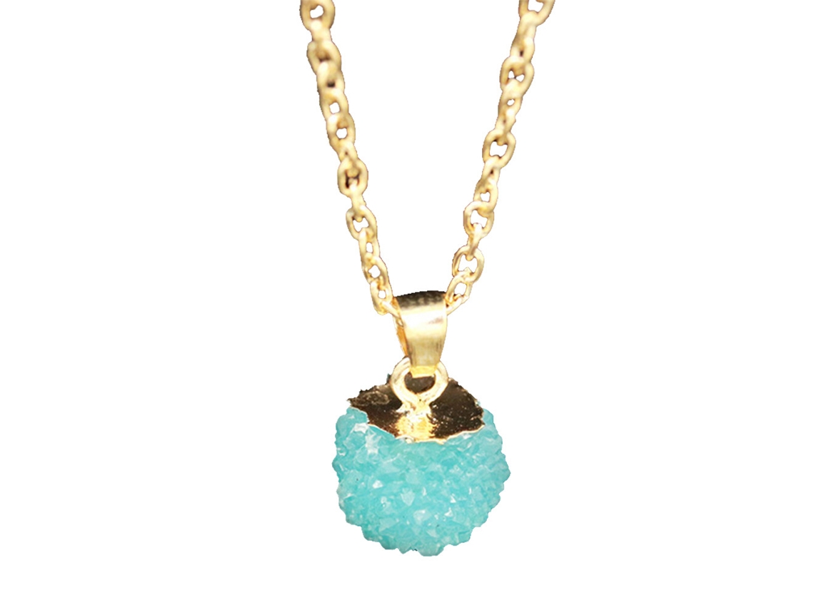Pulseira Azul Resina Liga 3107 Pinga Castanha De Água Moda Presente