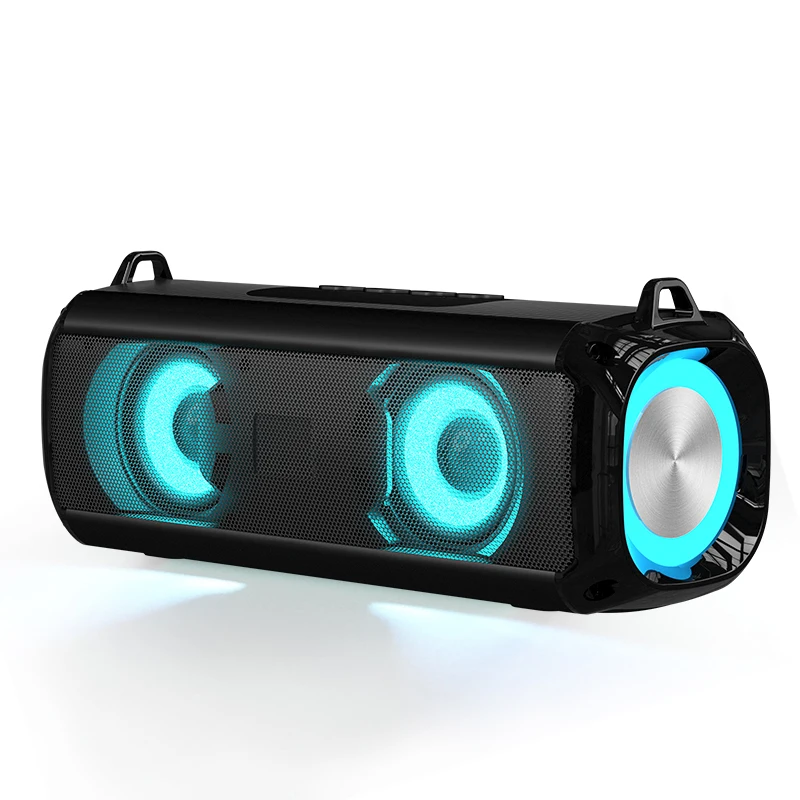 (preto) Reprodutor De Música Sem Fio Com Luz Led, Compatível Com Bluetooth 5.0