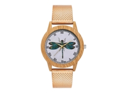 Reloj Casual T90-f Unisex De Cuarzo Con Correa De Silicona Oro Rosa