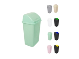Cubo De Basura Con Tapadera Basculante - 15l / 25l / 30l / 50l - Papelera Ideal Para Cocina, Baño Y Oficina Verde 50 L