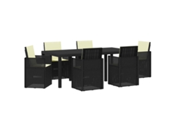 Maison Exclusive - Conjunto De Jantar Para Jardim 7 Unid. Antracite E Creme Pp