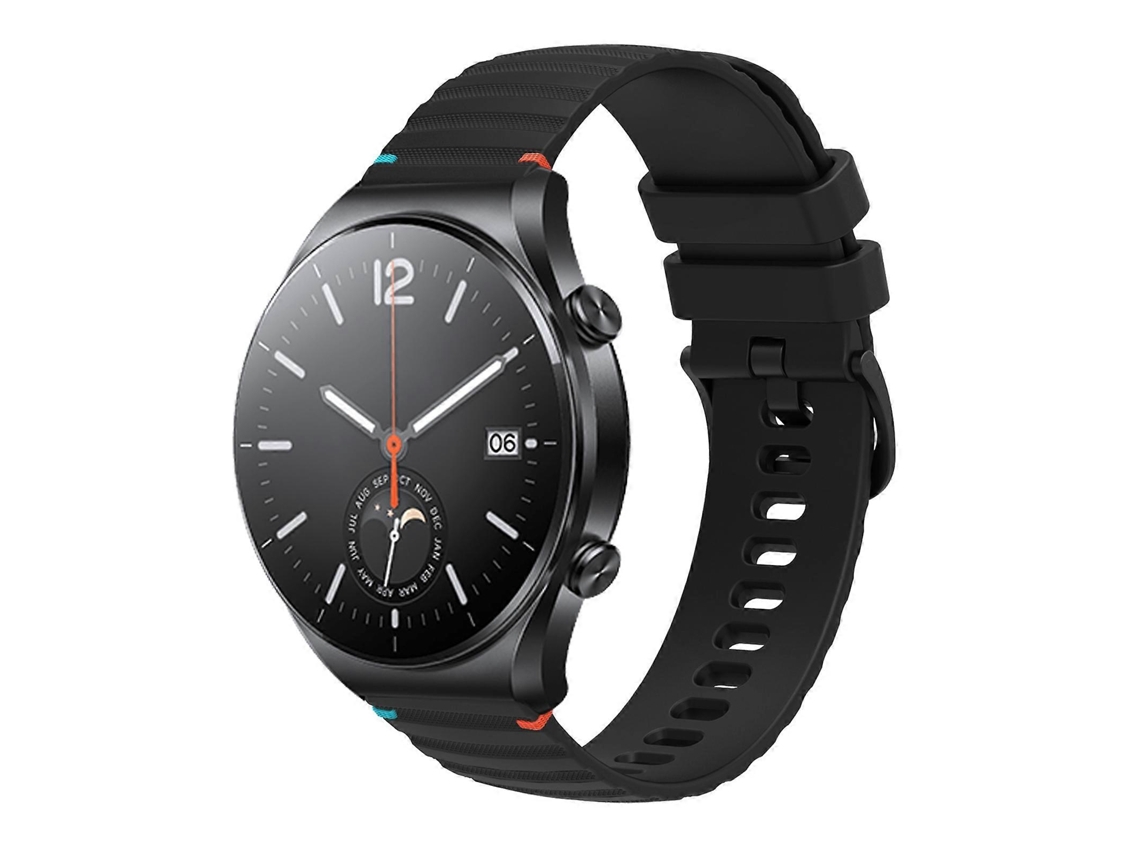 Pulseira De Silicone De 22 Mm Com Costura Ondulada Em Pontos.