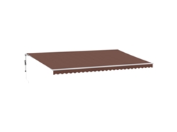 Retractable Awning, Retractable Awnings Vidaxl Marrom Alumínio (600 X 300 Cm)
