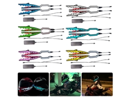 Fita Led Para Capacete De Moto Green-el, Barra À Prova De Água, Intermitente, Boca De Tubarão, Sinal Noturno, Luminoso, Durável