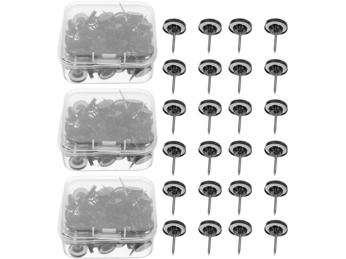Pins para murais Vaguelly, 150 peças de plástico branco em 3 caixas, multifuncionais para uso fora da mesa e em